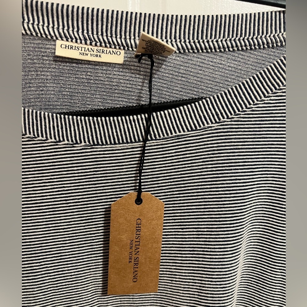 #36 CHRISTIAN SIRIANO • STRIPED BLOUSE • NWT - Picture 3 of 7